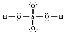 estrutura de Lewis h2so4 - Brainly.com.br