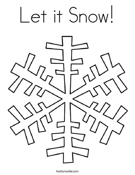 Let it Snow Coloring Page - Twisty Noodle