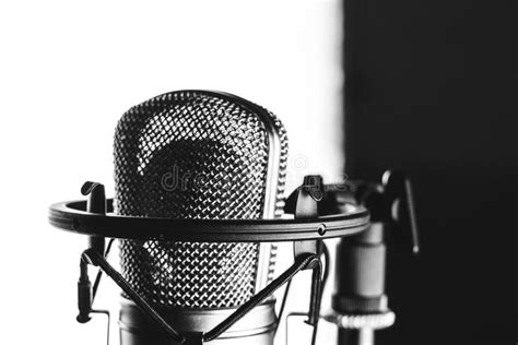 Studio Microphone on the Stand Stock Photo - Image of arts, chrome ...