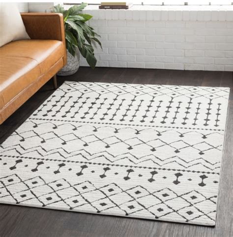 black and white rug - Crisp Collective