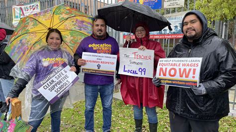 65,000 Los Angeles education workers are on a historic three-day strike ...