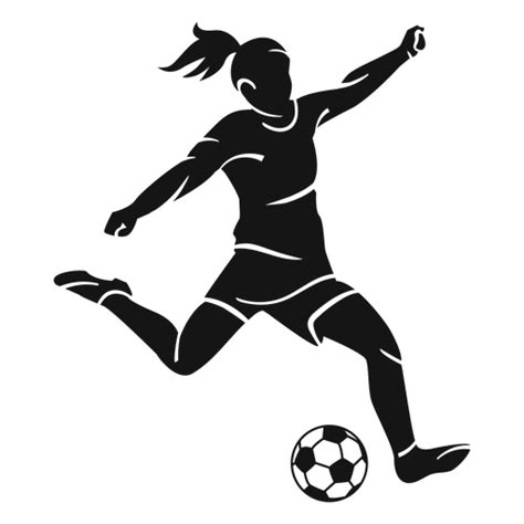 Girl playing soccer cut-out - Transparent PNG & SVG vector file