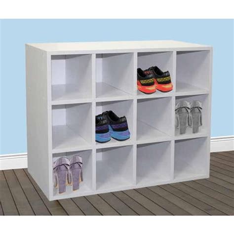 Home Basics 12 Pair Wooden Shoe Cubby - Walmart.com