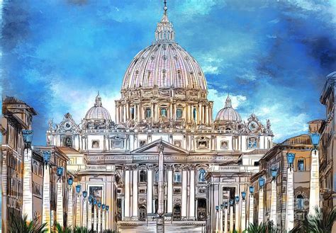 Vatican art, St peters basilica, Rome painting