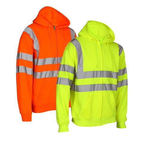 HIGH VISIBILITY ZIP HOODED SWEATSHIRT – Kapton Work Wear