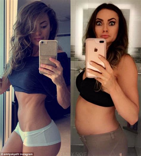 Emily Skye shares photos of very VERY bloated stomach | Daily Mail Online