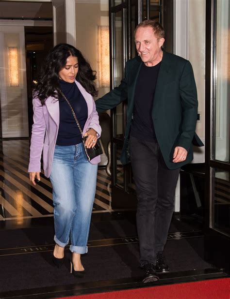 Salma Hayek and Husband Francois-Henri Pinault - Leaving Their Hotel in NYC 05/06/2018 • CelebMafia