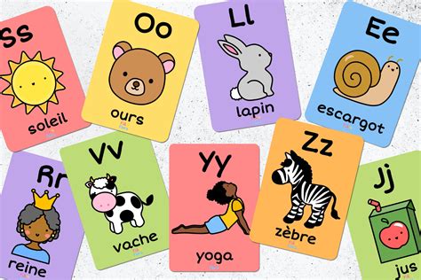 French Alphabet Flashcards for Children Educational Gift | Etsy