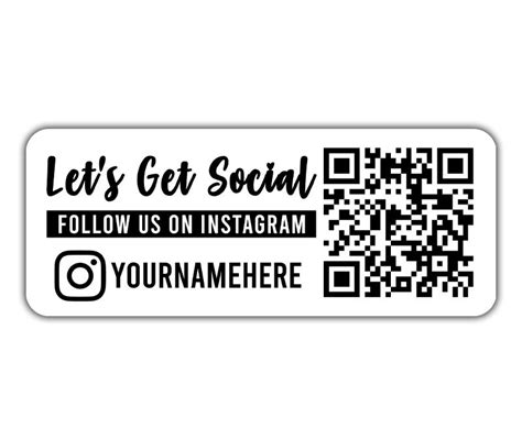 Let’s Get Social QR Code Labels - Bold Light Studio | Qr code, Coding, Let it be