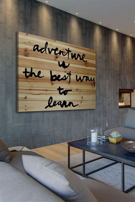 Adventure is the Best Brown Distressed Wood Wall Art by Marmont Hill ...