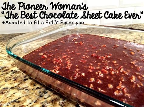 The Pioneer Woman's "The Best Chocolate Sheet Cake Ever" | Chocolate sheet cake, Sheet cake ...