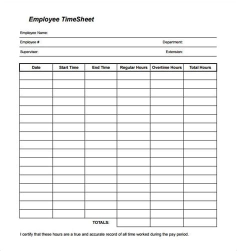 Free Timesheet Template (PDF) | Download - Bonsai