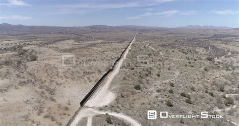 OverflightStock | Drone Video Border Wall Nogales Arizona Sonora Mexico. End of Wall in Desert ...