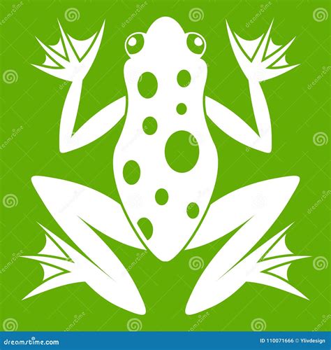 Frog icon green stock vector. Illustration of jump, earth - 110071666