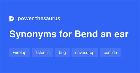 Bend An Ear synonyms - 71 Words and Phrases for Bend An Ear