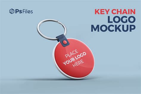 Free Round Keychain Logo Mockup PSD - PsFiles