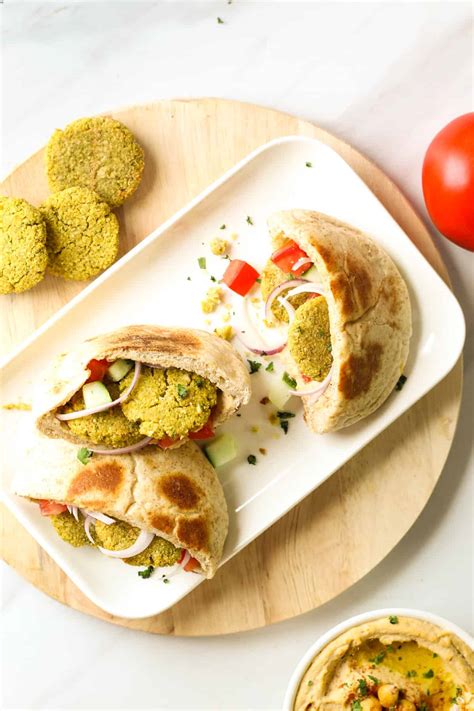 Falafel Hummus Pita Pocket Sandwiches – My Plantiful Cooking