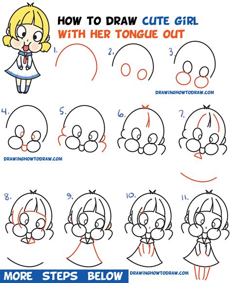 How To Draw A Girl Face Easy For Kids - Howto Techno