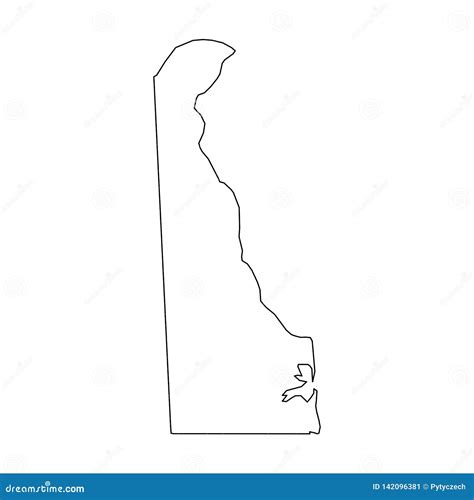 Delaware Black Silhouette Vector Map | CartoonDealer.com #224245957