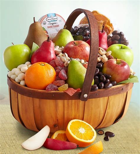 Organic Fruit & Snack Basket | 1800Baskets.com