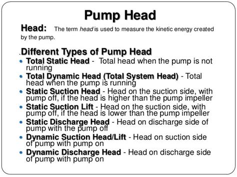 Pump Selection: Pump Selection Static Head