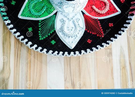 Sombrero with Mexican Flag Colors Stock Photo - Image of decoration, souvenir: 205974282