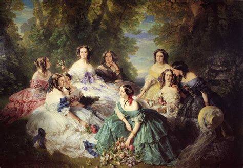 File:Winterhalter Franz Xavier The Empress Eugenie Surrounded by her Ladies in Waiting.jpg ...