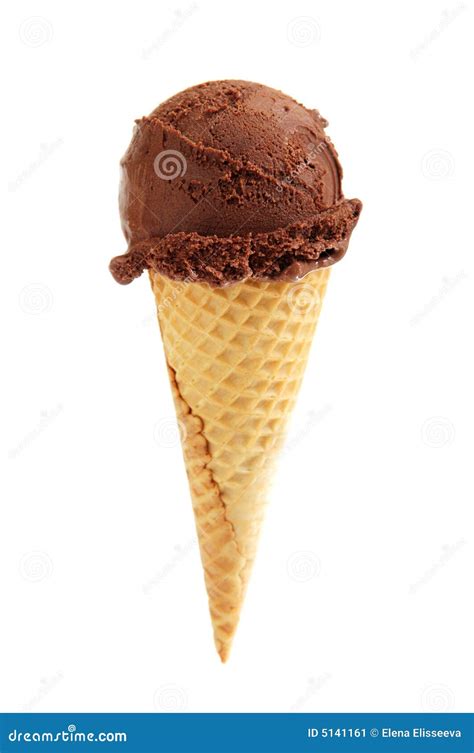 Chocolate Ice Cream In A Sugar Cone Stock Image - Image: 5141161