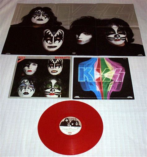 popsike.com - KISS : DYNASTY, rare red Vinyl LP + Poster 1979 - auction ...