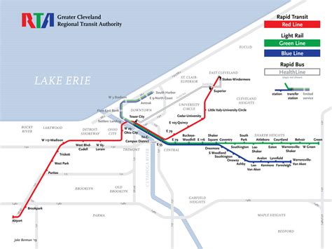 Cleveland RTA map print – 53 Studio