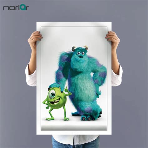 Monsters Inc Mike and Sulley Unframed Canvas Painting Pop Art Animation ...