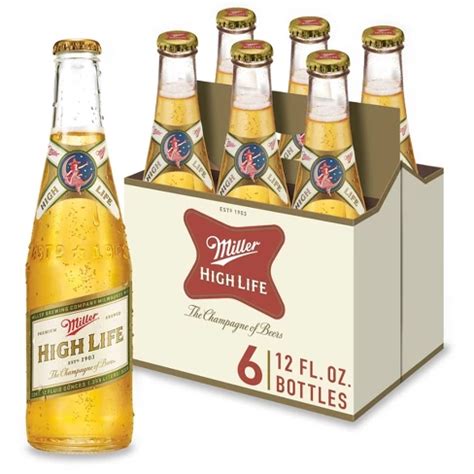 Miller High Life Beer - 6pk/12 Fl Oz Bottles : Target