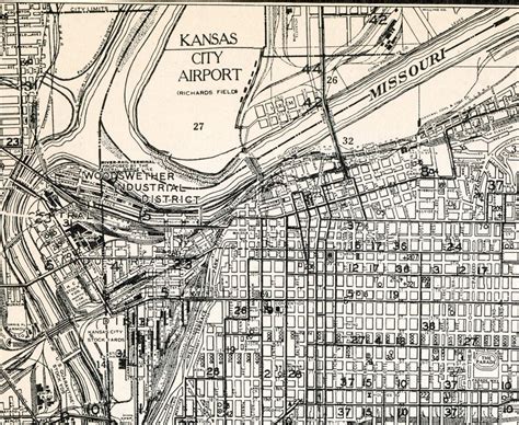 1937 Vintage Map of Kansas City Missouri | Etsy | Kansas map, Kansas city map, Kansas city