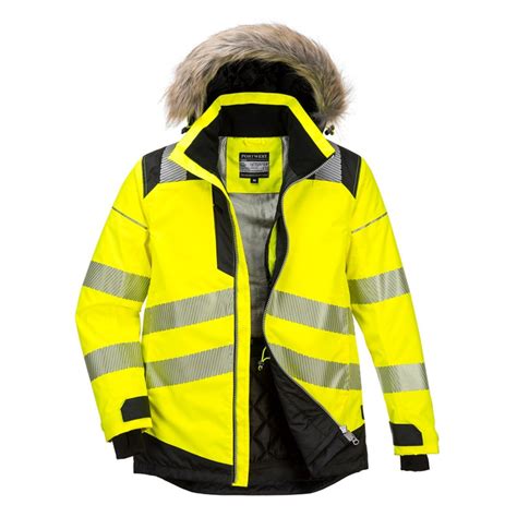 Portwest PW369 Hi-Vis Winter Parka Jacket - Workwear.co.uk