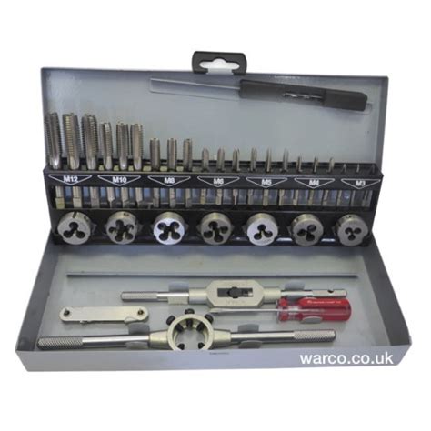 Tap & Die Set Metric - Boxed Set HSS Taps & Dies Threading Tools