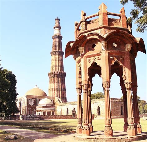 Smith's Cupola, Qutb Minar, Alai Darwaza and Tomb of Imam Zamin, Qutb Complex - 1 - Qutb Minar ...