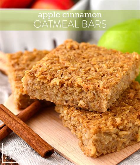 Apple Cinnamon Oatmeal Bars - Healthy Breakfast or Snack