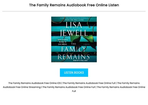 The Family Remains Audiobook Free Online Listen by GrozdaYamikani - Issuu