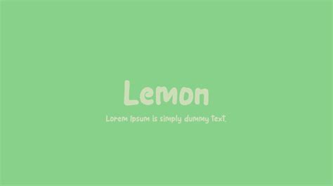 Lemon Font : Download Free for Desktop & Webfont