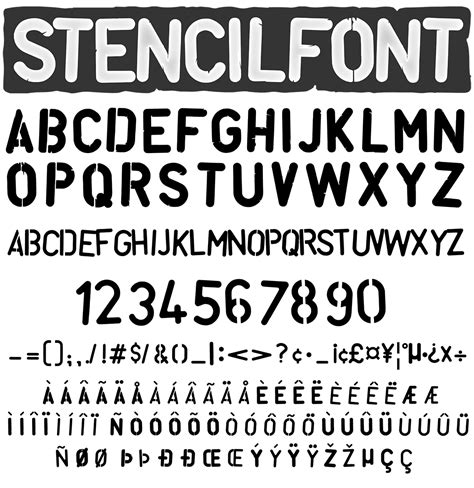 Stencil Font Font Family - Graffiti Fonts