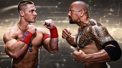 WWE John Cena The Rock Dwayne Johnson wallpaper | 1920x1080 | #34926