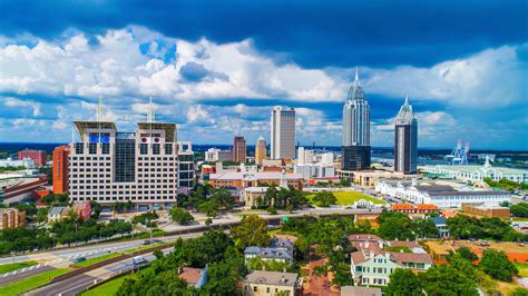 Aerial View of Downtown Mobile, Alabama, USA Skyline | Vibration Analysis : Infrared : CBM Services