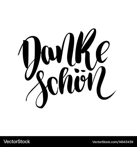 Thank you danke schoen german language black Vector Image