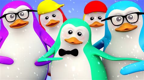 Five Little Penguins | Nursery Rhymes For Kindergarten Kids | Children ...