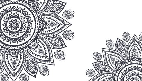 Flower Frame Ornament Royalty-Free Black Mehndi Transparent HQ PNG Download | FreePNGImg