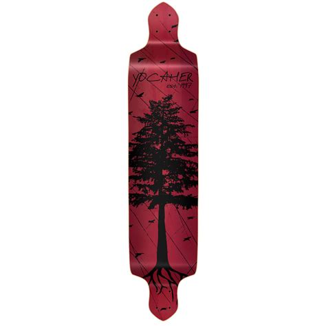 Drop Down Longboard Deck - In the Pines : Red