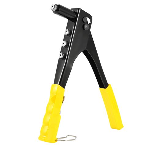 Hand Riveter Pop Rivet Gun 9.5inches Heavy Duty 4 Different Nozzles 1 Wrench Included Riveting ...