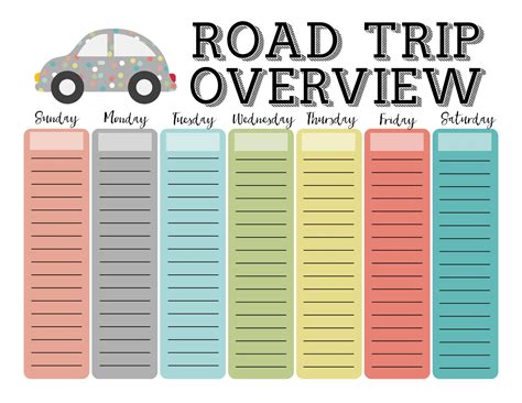 Road Trip Binder Printables