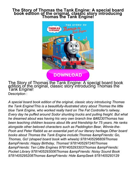 [PDF]⚡DOWNLOAD The Story of Thomas the Tank Engine: A special board ...