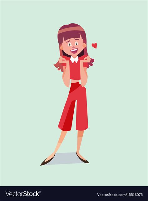 Single cartoon girl Royalty Free Vector Image - VectorStock